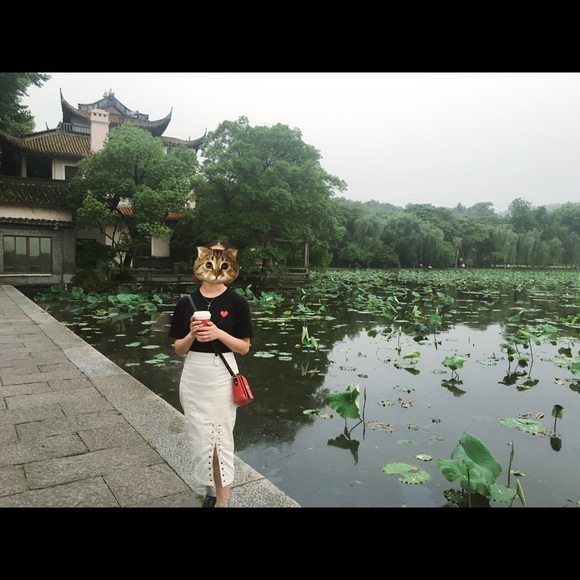 Anthro Holding Horses White Lace Up Denim Skirt - Picture 9 of 9